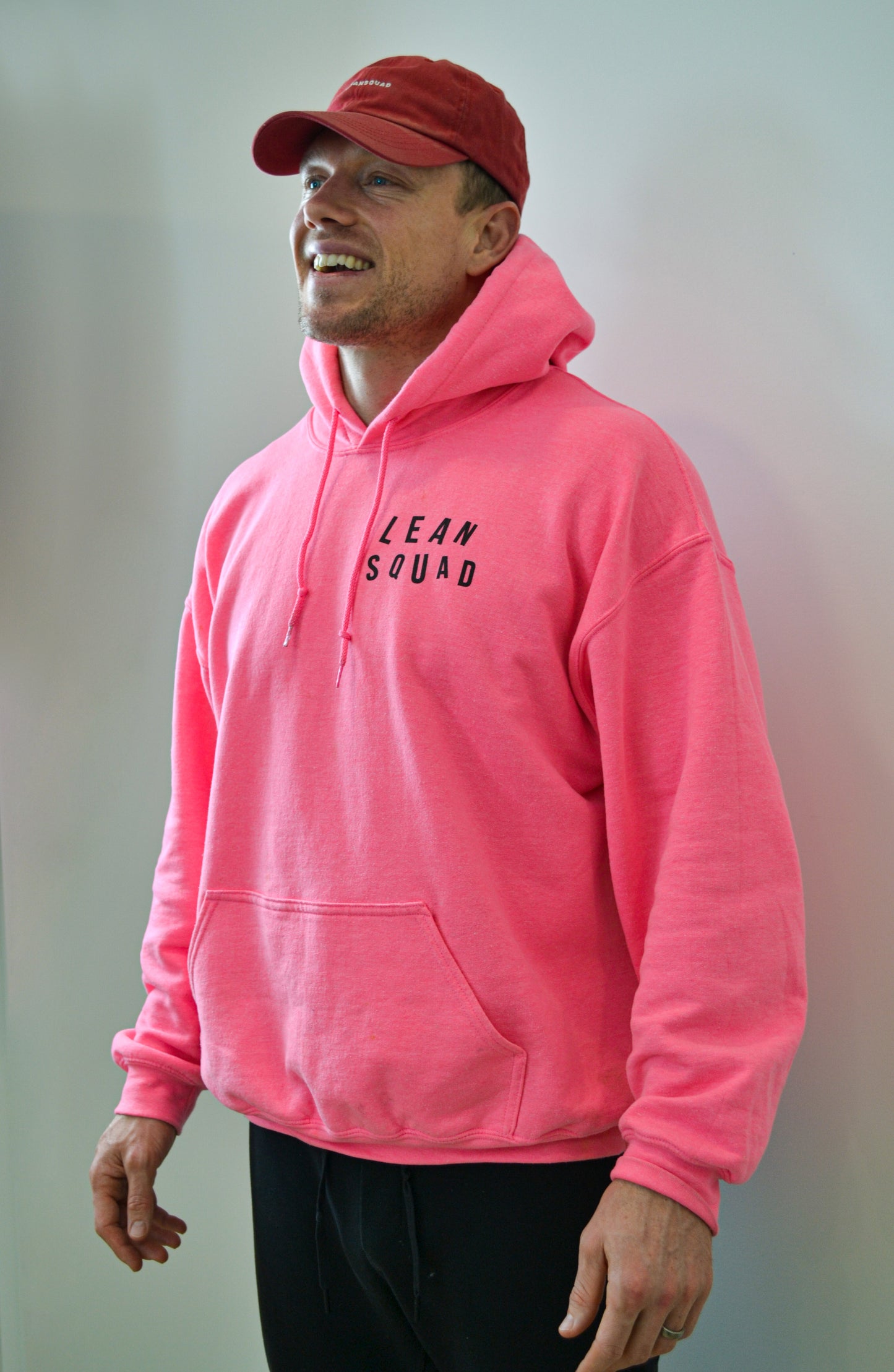 LEANSQUAD HOODIE - SAFETY PINK