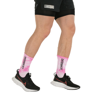 LEANSQUAD Tie-Dye Socks (Pink)