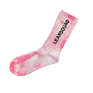 LEANSQUAD Tie-Dye Socks (Pink)